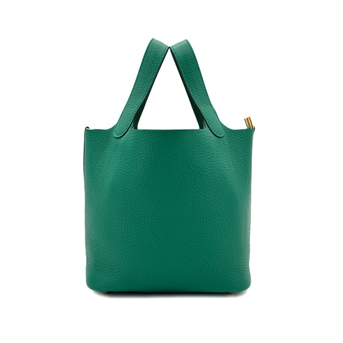 HERMES PICOTIN LOCK PM VERT VERTIGO TAURILLON CLEMENCE HAND BAG B GHW 90299172