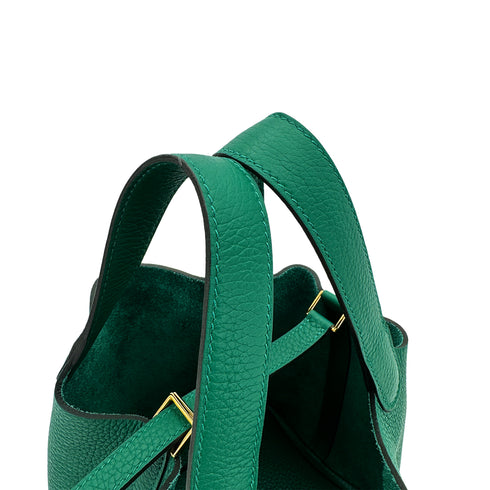 HERMES PICOTIN LOCK PM VERT VERTIGO TAURILLON CLEMENCE HAND BAG B GHW 90299172