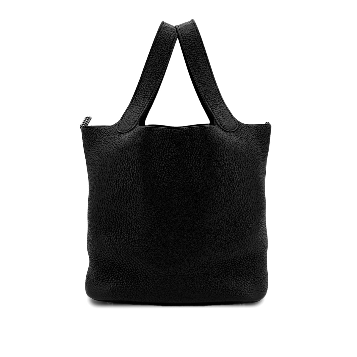 HERMES PICOTIN LOCK MM BLACK TAURILLON CLEMENCE HAND BAG A SHW 90299292
