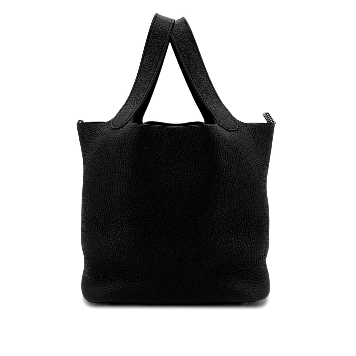 HERMES PICOTIN LOCK MM BLACK TAURILLON CLEMENCE HAND BAG A SHW 90299292