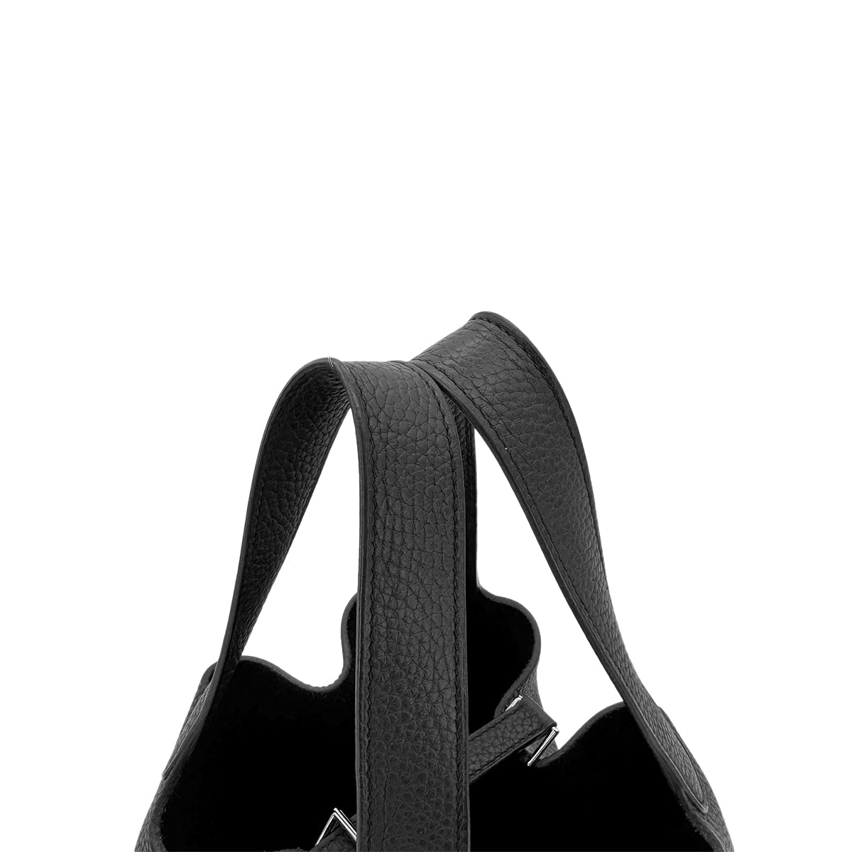 HERMES PICOTIN LOCK MM BLACK TAURILLON CLEMENCE HAND BAG A SHW 90299292