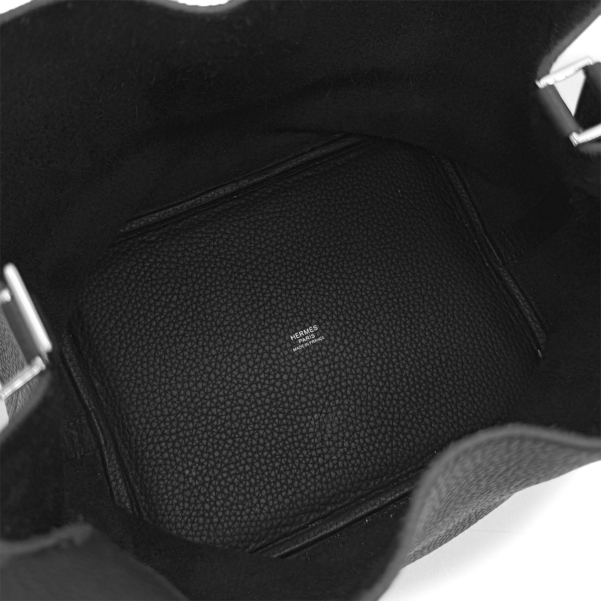 HERMES PICOTIN LOCK MM BLACK TAURILLON CLEMENCE HAND BAG A SHW 90299292