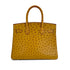 HERMES BIRKIN 30 CHESTNUT OSTRICH HAND BAG □D GOLD HARDWARE 90299293 - PURPOSE