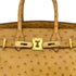HERMES BIRKIN 30 CHESTNUT OSTRICH HAND BAG □D GOLD HARDWARE 90299293 - PURPOSE
