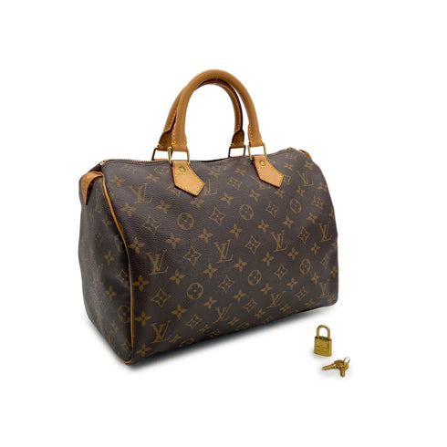 LOUIS VUITTON MONOGRAM SPEEDY 30 HAND BAG BROWN M41526 90299302