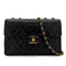 CHANEL VINTAGE MAXI MATELASSE 34 CHAIN SHOULDER BAG BLACK LAMB SKIN 90299307 - PURPOSE