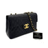 CHANEL VINTAGE MAXI MATELASSE 34 CHAIN SHOULDER BAG BLACK LAMB SKIN 90299307 - PURPOSE