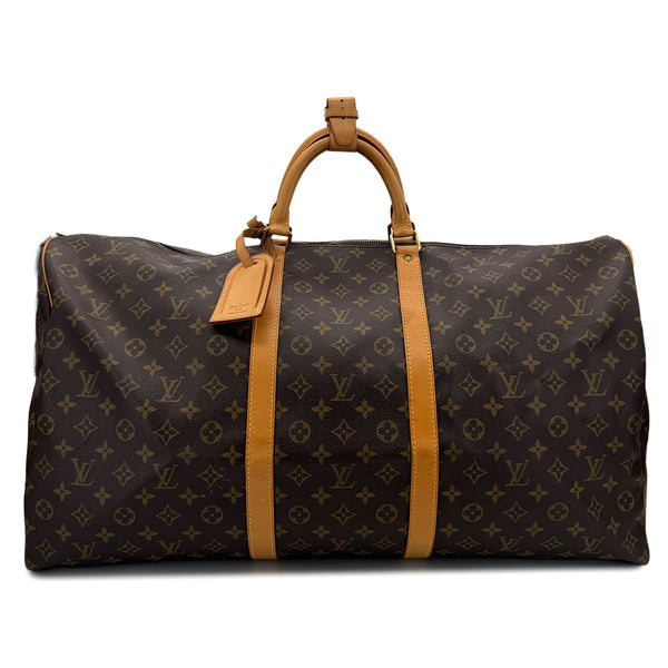 LOUIS VUITTON MONOGRAM KEEPALL 60 BANDOULIERE LUGGAGE BROWN M41412 90299308 - PURPOSE