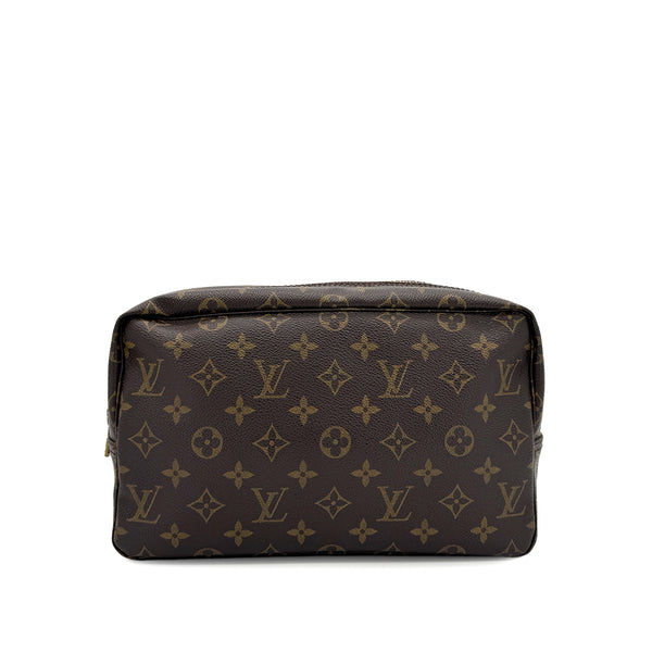 LOUIS VUITTON MONOGRAM TROUSSE TOILETTE 28 CLUTCH BAG BROWN M47522 90299312 - PURPOSE