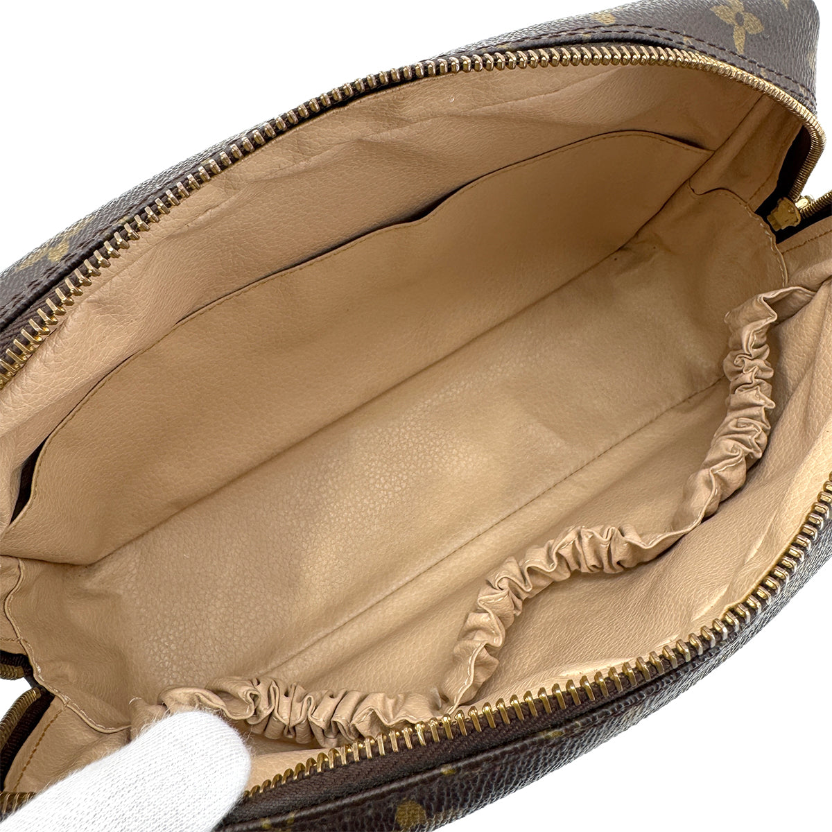 LOUIS VUITTON MONOGRAM TROUSSE TOILETTE 28 CLUTCH BAG BROWN M47522 90299312
