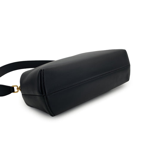 FENDI FIRST MEDIUM CLUTCH SHOULDER BAG LEATHER BLACK 8BP127 90299314 - PURPOSE