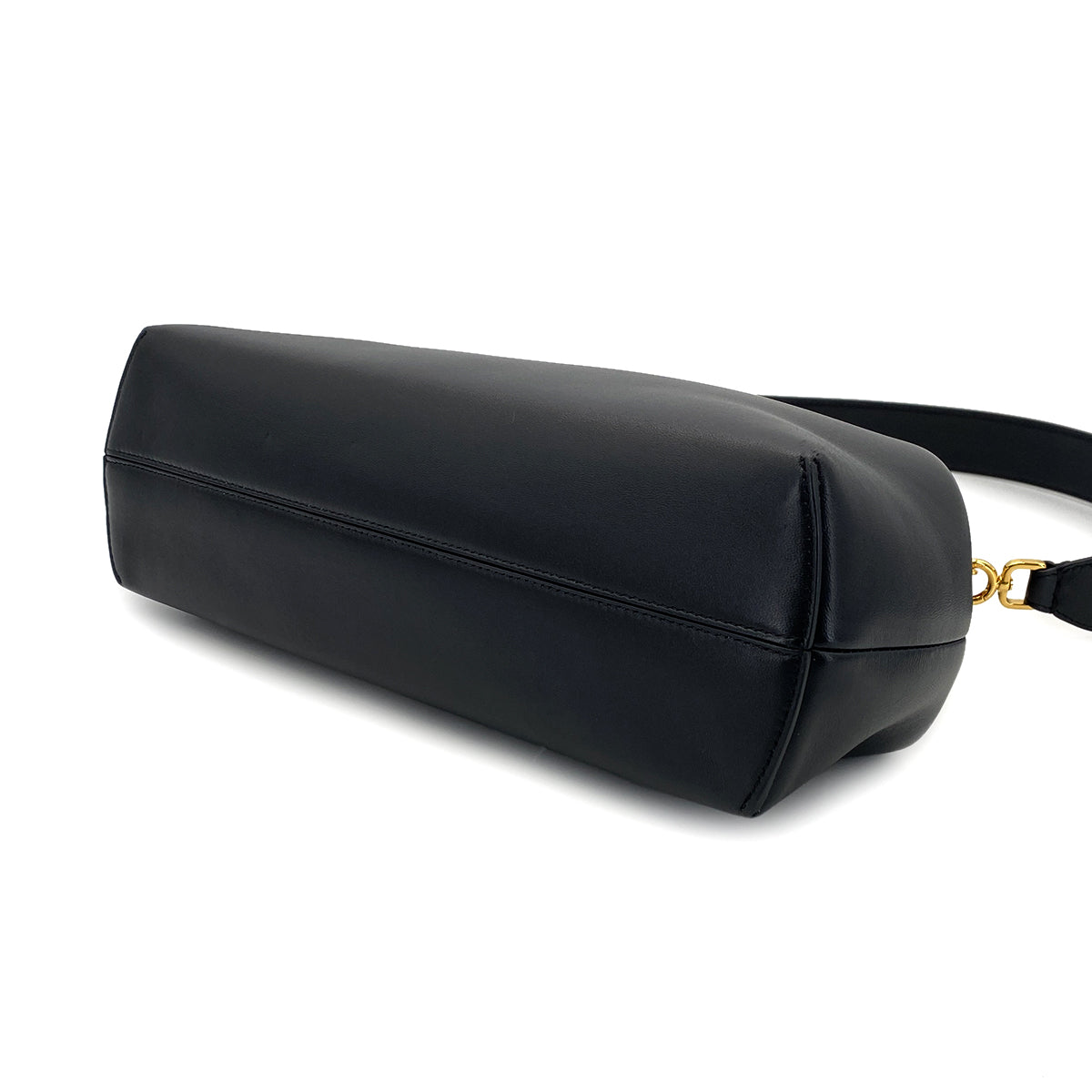 FENDI FIRST MEDIUM CLUTCH SHOULDER BAG LEATHER BLACK 8BP127 90299314