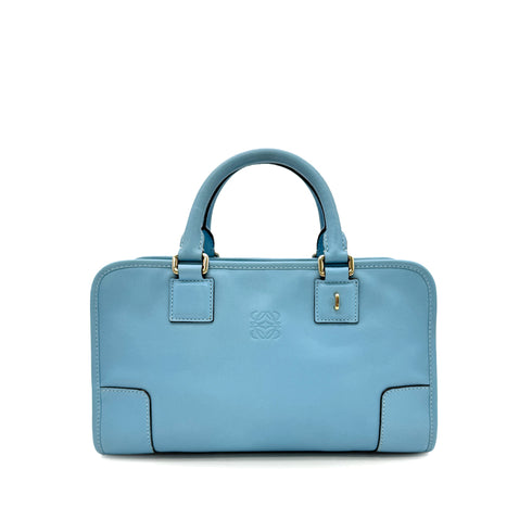 LOEWE AMAZONA 28 HAND BAG LIGHT BLUE LEATHER 90299317 - PURPOSE