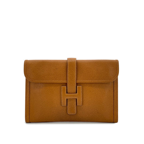 HERMES JIGE PM GOLD PIGSKIN CLUTCH BAG 〇V 90299318 - PURPOSE