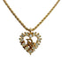 CHRISTIAN DIOR NECKLACE HEART CD LOGO RHINESTONE GOLD ACCESSORY 90299321 - PURPOSE