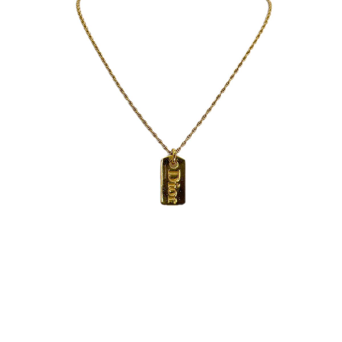 CHRISTIAN DIOR NECKLACE LOGO GOLD ACCESSORY 90299323