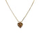 CHRISTIAN DIOR NECKLACE LOGO HEART RHINESTONE GOLD ACCESSORY 90299327 - PURPOSE