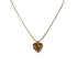 CHRISTIAN DIOR NECKLACE LOGO HEART RHINESTONE GOLD ACCESSORY 90299327 - PURPOSE