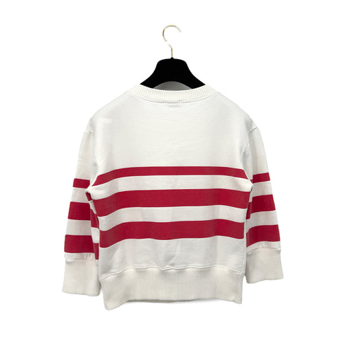CHANEL MADEMOISELLE LONG SLEEVE SWEATSHIRT WHITE COTTON 40 01A RTW 90299334