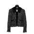 CHANEL COCO BUTTON TWEED JACKET BLACK WOOL 38 04A RTW 90299336