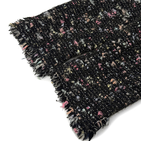 CHANEL COCO BUTTON TWEED JACKET BLACK WOOL 38 04A RTW 90299336