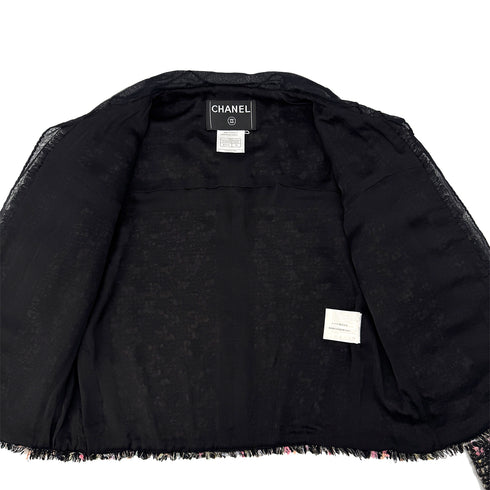 CHANEL COCO BUTTON TWEED JACKET BLACK WOOL 38 04A RTW 90299336
