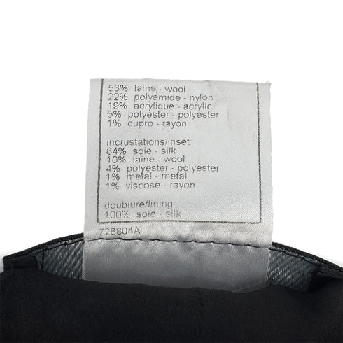 CHANEL COCO BUTTON TWEED JACKET BLACK WOOL 38 04A RTW 90299336