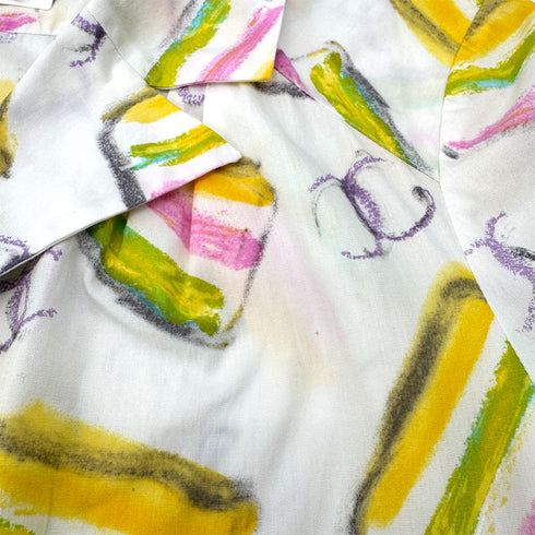 CHANEL COCO SHIRT WHITE MULTICOLOR COTTON 38 01C RTW 90299337