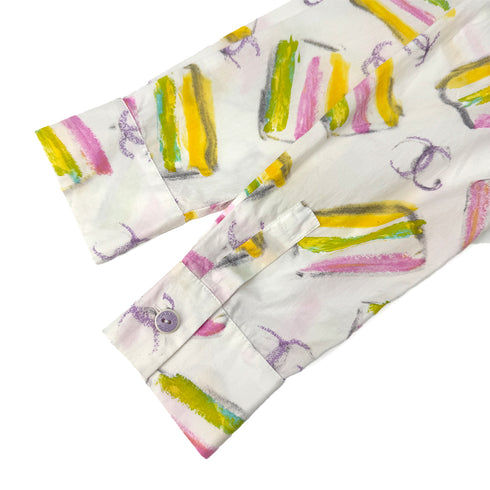 CHANEL COCO SHIRT WHITE MULTICOLOR COTTON 38 01C RTW 90299337