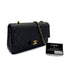 CHANEL VINTAGE CLASSIC FLAP MEDIUM CHAIN SHOULDER BAG BLACK LAMB SKIN 90299338 - PURPOSE
