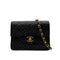 CHANEL VINTAGE MINI SQUARE 17 CHAIN SHOULDER BAG BLACK LAMB SKIN 90299340 - PURPOSE