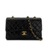 CHANEL VINTAGE CLASSIC FLAP SMALL CHAIN SHOULDER BAG BLACK LAMB SKIN 90299344 - PURPOSE