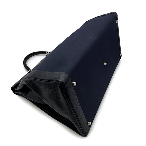 HERMES KELLY 50 RETOURNE BLUE MARINE TOGO TOILE OFFICIER HAND SHOULDER BAG □F SHW 90299345 - PURPOSE
