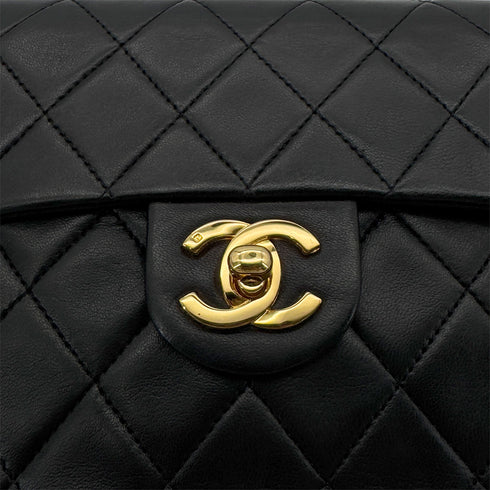 CHANEL VINTAGE MINI SQUARE 17 CHAIN SHOULDER BAG BLACK LAMB SKIN 90299347 - PURPOSE