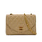 CHANEL VINTAGE MATELASSE HALF MOON CHAIN SHOULDER BAG BEIGE LAMB SKIN 90299348 - PURPOSE