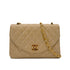 CHANEL VINTAGE MATELASSE HALF MOON CHAIN SHOULDER BAG BEIGE LAMB SKIN 90299348 - PURPOSE