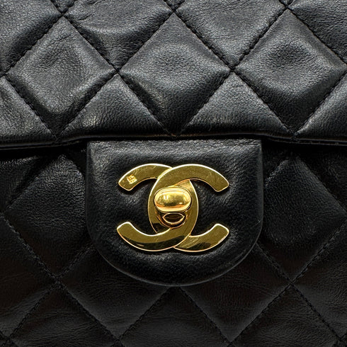 CHANEL VINTAGE MINI SQUARE 17 CHAIN SHOULDER BAG BLACK LAMB SKIN 90299351 - PURPOSE