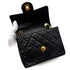 CHANEL VINTAGE MINI SQUARE 17 CHAIN SHOULDER BAG BLACK LAMB SKIN 90299351 - PURPOSE