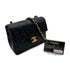 CHANEL VINTAGE MINI SQUARE 17 CHAIN SHOULDER BAG BLACK LAMB SKIN 90299351 - PURPOSE