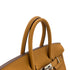 HERMES BIRKIN 25 VERSO CARAMEL LIME TOGO HAND BAG Y SHW 90299357 - PURPOSE