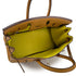 HERMES BIRKIN 25 VERSO CARAMEL LIME TOGO HAND BAG Y SHW 90299357 - PURPOSE