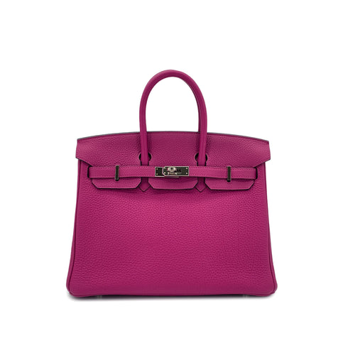 HERMES BIRKIN 25 ROSE POURPRE TOGO HAND BAG D SHW 90299358 - PURPOSE