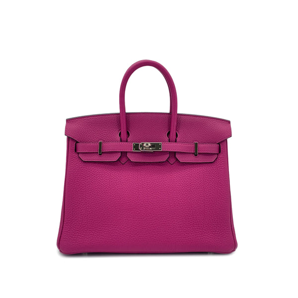 HERMES BIRKIN 25 ROSE POURPRE TOGO HAND BAG D SHW 90299358 - PURPOSE