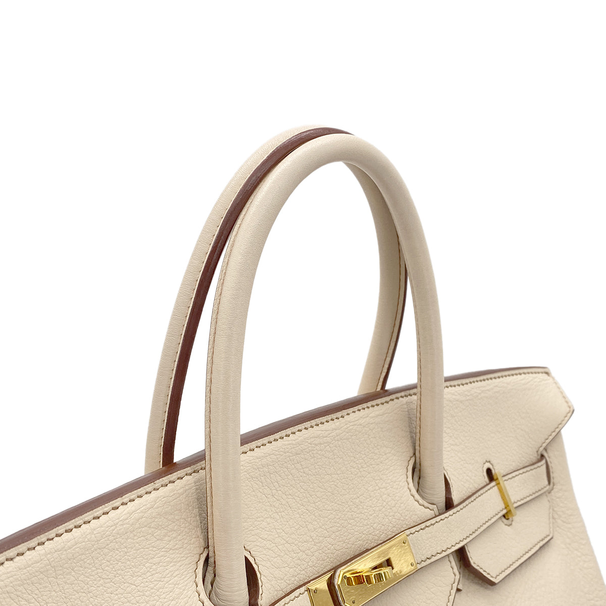 HERMES BIRKIN 40 BEIGE TYPE TAURILLON CLEMENCE HAND BAG □E GHW 90299359