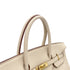 HERMES BIRKIN 40 BEIGE TYPE TAURILLON CLEMENCE HAND BAG □E GHW 90299359 - PURPOSE