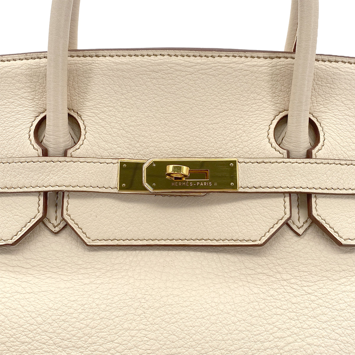 HERMES BIRKIN 40 BEIGE TYPE TAURILLON CLEMENCE HAND BAG □E GHW 90299359