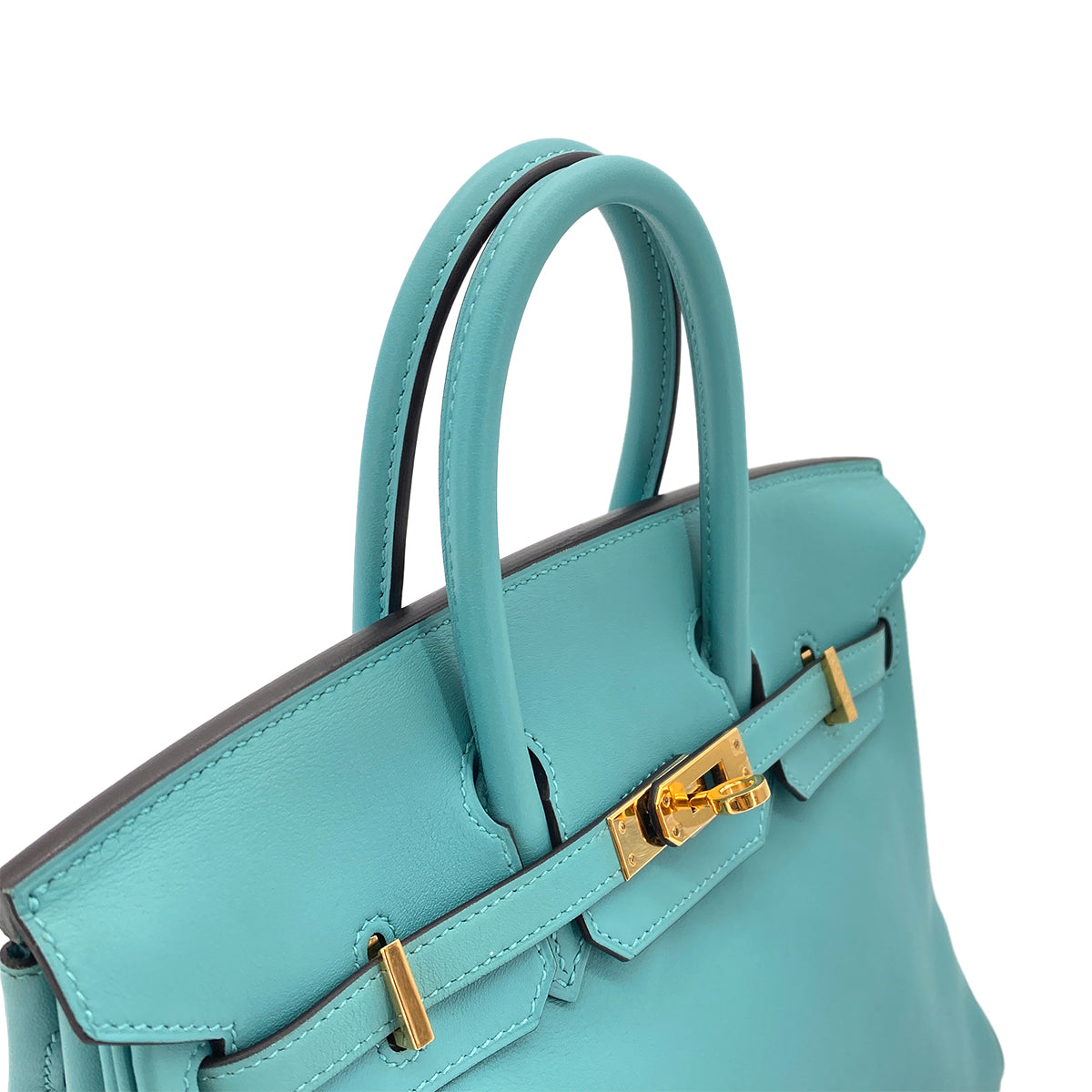 HERMES BIRKIN 25 BLUE ATOLL VEAU SWIFT HAND BAG X GHW 90299362