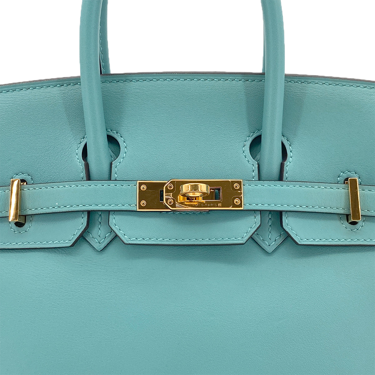 HERMES BIRKIN 25 BLUE ATOLL VEAU SWIFT HAND BAG X GHW 90299362