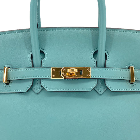 HERMES BIRKIN 25 BLUE ATOLL VEAU SWIFT HAND BAG X GHW 90299362 - PURPOSE