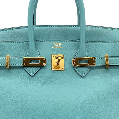 HERMES BIRKIN 25 BLUE ATOLL VEAU SWIFT HAND BAG X GHW 90299362 - PURPOSE